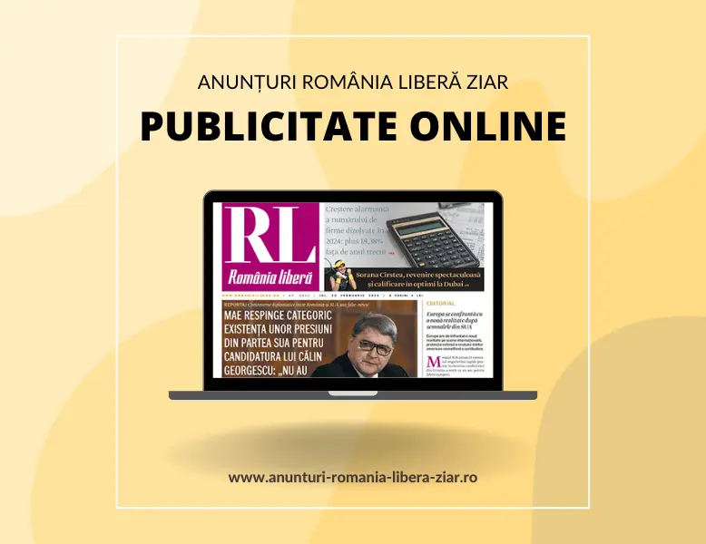 Publicitate online pe websiteul România Liberă